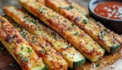 Crispy Baked Parmesan Zucchini Sticks