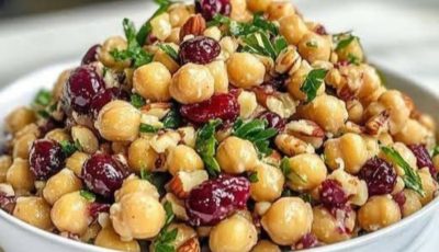 Zesty Cranberry Walnut Chickpea Salad