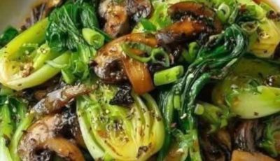 Sautéed Bok Choy with Mushrooms