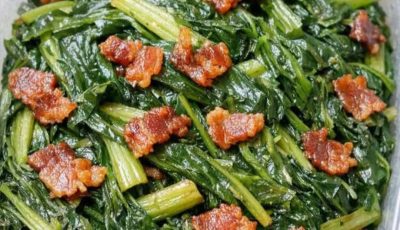 This 4-ingredient wilted dandelion greens recipe is straight out of the Depression era playbook: simple, resourceful, and surprisingly comforting. My grandmother used to forage dandelion greens every spring from the edges of fields and along fence lines, then turn them into this savory, bacon-y side dish that basically cost nothing.Fresh dandelion greens in a kitchen colanderIt’s the kind of recipe that makes you feel connected to the seasons and to the people who cooked before us, but it also fits right into a busy weeknight because it comes together in about 15 minutes and reheats well for meal prep.Serve these wilted dandelion greens warm alongside roasted chicken, pork chops, or a simple pan-fried sausage. They’re also great spooned over mashed potatoes or buttered noodles so the tangy, savory juices soak in. For something lighter, pile them next to a soft-boiled or fried egg and a slice of crusty bread for a simple lunch. Leftovers are perfect tucked into a grain bowl with rice or barley and a handful of beans for an easy work lunch.Wilted dandelion greens served with a fried egg and toast4-Ingredient Wilted Dandelion GreensServings: 3–4Ingredients8 cups loosely packed young dandelion greens, well washed and roughly chopped (about 8 ounces)4 ounces thick-cut bacon, chopped into small pieces2 tablespoons bacon drippings or neutral oil (only if needed, see directions)2 tablespoons apple cider vinegar (or white vinegar), plus more to taste1/2 teaspoon kosher salt, or to taste1/4 teaspoon freshly ground black pepper, or to tasteDirectionsPrep the dandelion greens: If you’re using foraged dandelion greens, pick only young, tender leaves from areas that have NOT been sprayed with chemicals and are away from roads and pet-walk paths. Trim off any tough stems or damaged parts. Rinse the greens very thoroughly in several changes of cold water to remove dirt and grit, then spin dry or pat dry with a clean kitchen towel. Roughly chop into bite-sized pieces and set aside.Chopped dandelion greens on a wooden cutting boardCook the bacon: Place the chopped bacon in a large skillet over medium heat. Cook, stirring occasionally, until the fat has rendered and the bacon pieces are crisp and browned, 6–8 minutes. Use a slotted spoon to transfer the crispy bacon bits to a plate, leaving the bacon drippings in the pan.Adjust the fat in the pan: You want about 2 tablespoons of fat in the skillet to wilt the greens. If there is more than that, carefully spoon off the excess and save it in a jar for another recipe. If there is less, add a bit of neutral oil or reserved bacon drippings until you have roughly 2 tablespoons total in the pan.Crispy bacon pieces in a skillet with rendered drippingsWilt the dandelion greens: Keep the skillet over medium heat. Add the chopped dandelion greens to the hot fat (they will sizzle and look like too much at first, but they cook down quickly). Toss with tongs or a wooden spoon until all the greens are coated. Cook, stirring often, just until the leaves are glossy, tender, and slightly wilted but still bright green, about 3–5 minutes. Avoid overcooking so they don’t turn mushy or dull.Season with vinegar, salt, and pepper: Turn the heat down to low. Drizzle in the apple cider vinegar and immediately toss the greens so it coats everything evenly. Season with salt and black pepper to taste. Start with the listed amounts, then taste and add a splash more vinegar if you like a sharper tang. The vinegar should balance the slight bitterness of the dandelion and the richness of the bacon.Dandelion greens wilting in a skilletFinish and serve or store: Stir the crispy bacon bits back into the skillet and toss to combine. Serve the wilted dandelion greens warm, or let them cool slightly and transfer to a food storage container for later. They keep well in the fridge for up to 3 days and can be gently reheated in a skillet over low heat or in the microwave in short bursts.Variations & TipsIf you don’t have access to safe-for-foraging dandelion greens, you can buy them at some farmers markets or grocery stores in the spring; the flavor will be very similar. For a slightly milder taste, mix half dandelion greens with half spinach or young kale. If you want to keep things vegetarian, skip the bacon and use 2–3 tablespoons of olive oil instead, then add a pinch of smoked paprika or a splash of soy sauce for savoriness.8Finished wilted dandelion greens in a simple serving bowlA small clove of minced garlic can be sautéed in the fat for 30 seconds before adding the greens if you like a little extra flavor, though the old-school version is usually just greens, fat, vinegar, and salt. For meal prep, double the batch and store in an airtight container; the flavors deepen after a day in the fridge, and it’s easy to heat up for a quick side dish.Food safety tips: Only forage dandelion greens from areas you know are free of pesticides, herbicides, and other contaminants, and avoid spots near busy roads, industrial sites, or where pets frequently relieve themselves. Wash foraged greens very thoroughly in several changes of cold water to remove dirt, insects, and any possible contaminants. If you have seasonal allergies, try a small portion first to be sure you tolerate the greens well.Meal-prepped wilted greens in a glass storage containerCook bacon to a safe doneness (crisp and browned, with rendered fat) and refrigerate leftovers within 2 hours of cooking. Reheat leftovers until steaming hot, and discard any wilted greens that smell off or have been left at room temperature too long.