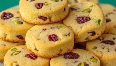 Cranberry Pistachio Slice-and-Bake Cookies